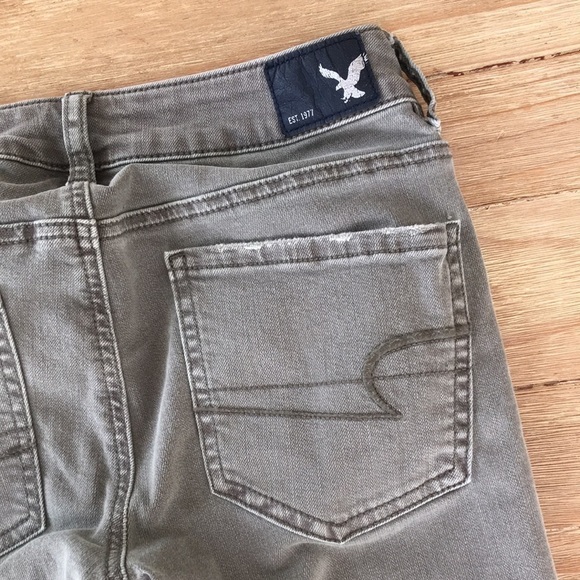 AEO Super Super Stretch Jegging Crop AEO DENIM Raw - Picture 3 of 4